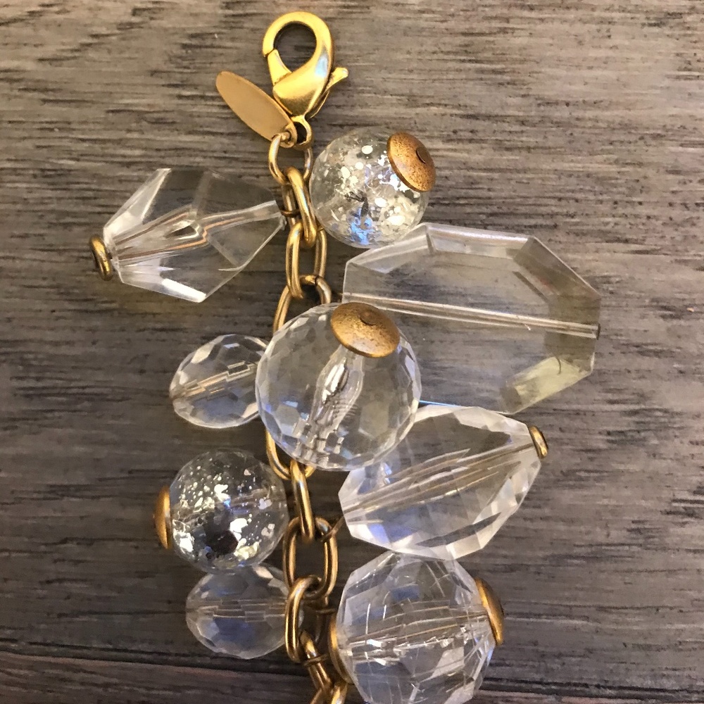 Clear Beaded Statement Bracelet - image 5